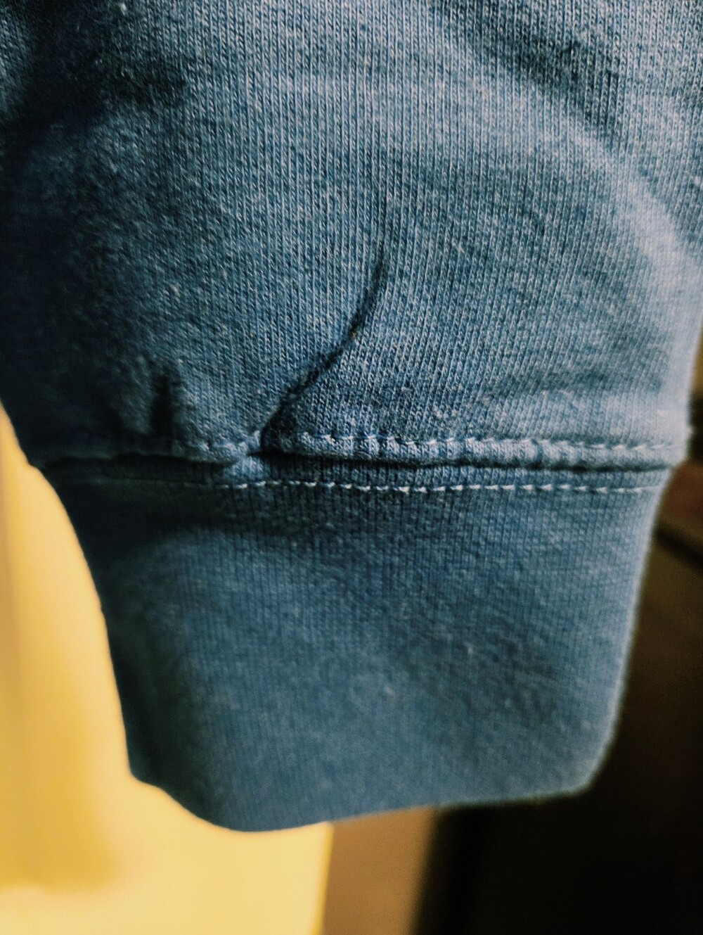 Blue Men's Pullover Hoodie Sweatshirt - Picture 4 of 5